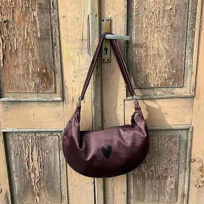 Hobo Bag Heart - Brown