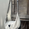 Hobo Bag Heart - White