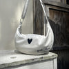 Hobo Bag Heart - White