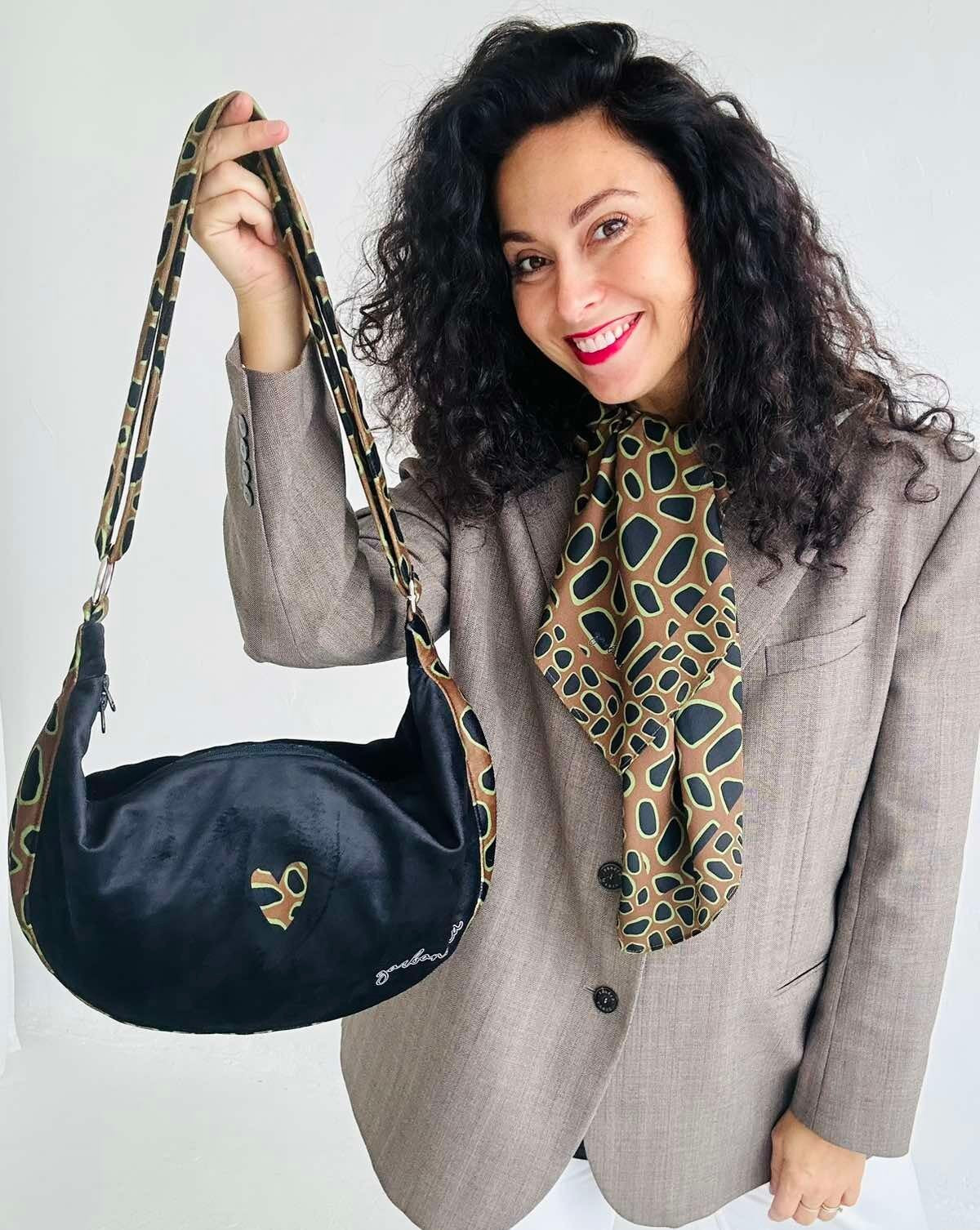 Hobo Bag - Leopard Heart