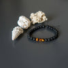 Lava Stone Bracelet with Amber and Tiger Eye