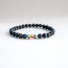 Lava Stone Bracelet with Amber and Turquoise