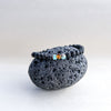 Lava Stone Bracelet with Amber and Turquoise