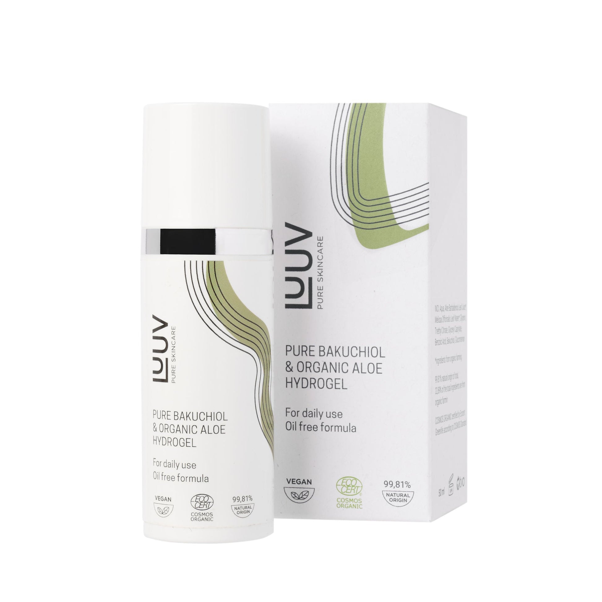 Pure Bakuchiol & Organic Aloe Hydrogel COSMOS, 50 ml