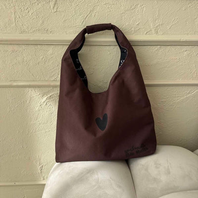 Moon Bag Heart - Brown