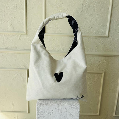 Moon Bag Heart - White