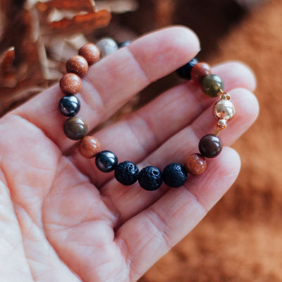 Natural Lava Bracelet Magic Autumn