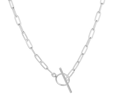 Paper Clip Choker - Silver