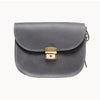 Natural Leather Saddle Bag Medium – Grey